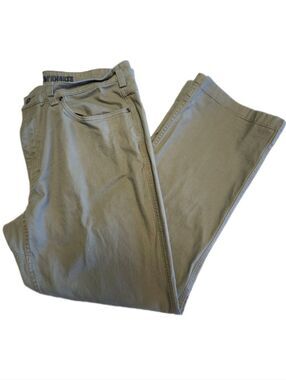 Duluth Trading Co. Flex Ballroom Khakis, Cotton Blend Olive Green Pants, 38x30
